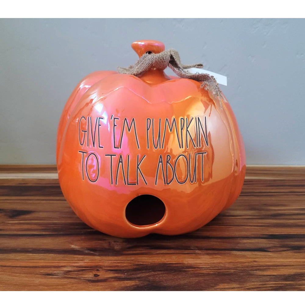 Ceramic Pumpkin Birdhouse | 9in | Rae Dunn